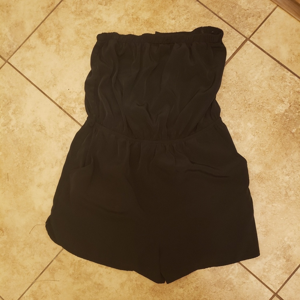 Forever 21 strapless black romper